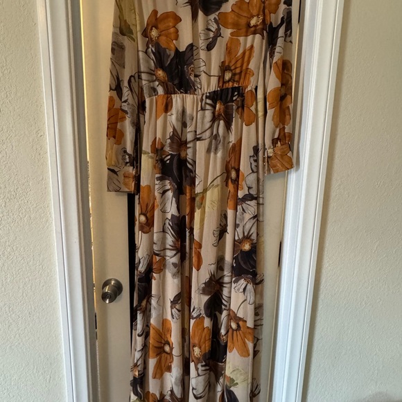 Baltic Born Lydia Floral Maxi Dress in Brown and Orange - Picture 2 of 5